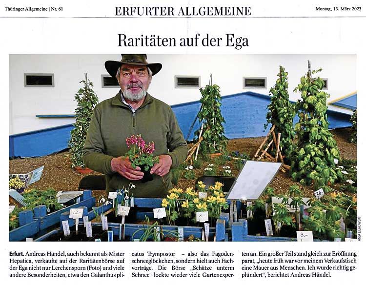 Raritäten auf der Ega &ndash Thüringer Allgemeine vom 13.03.2023